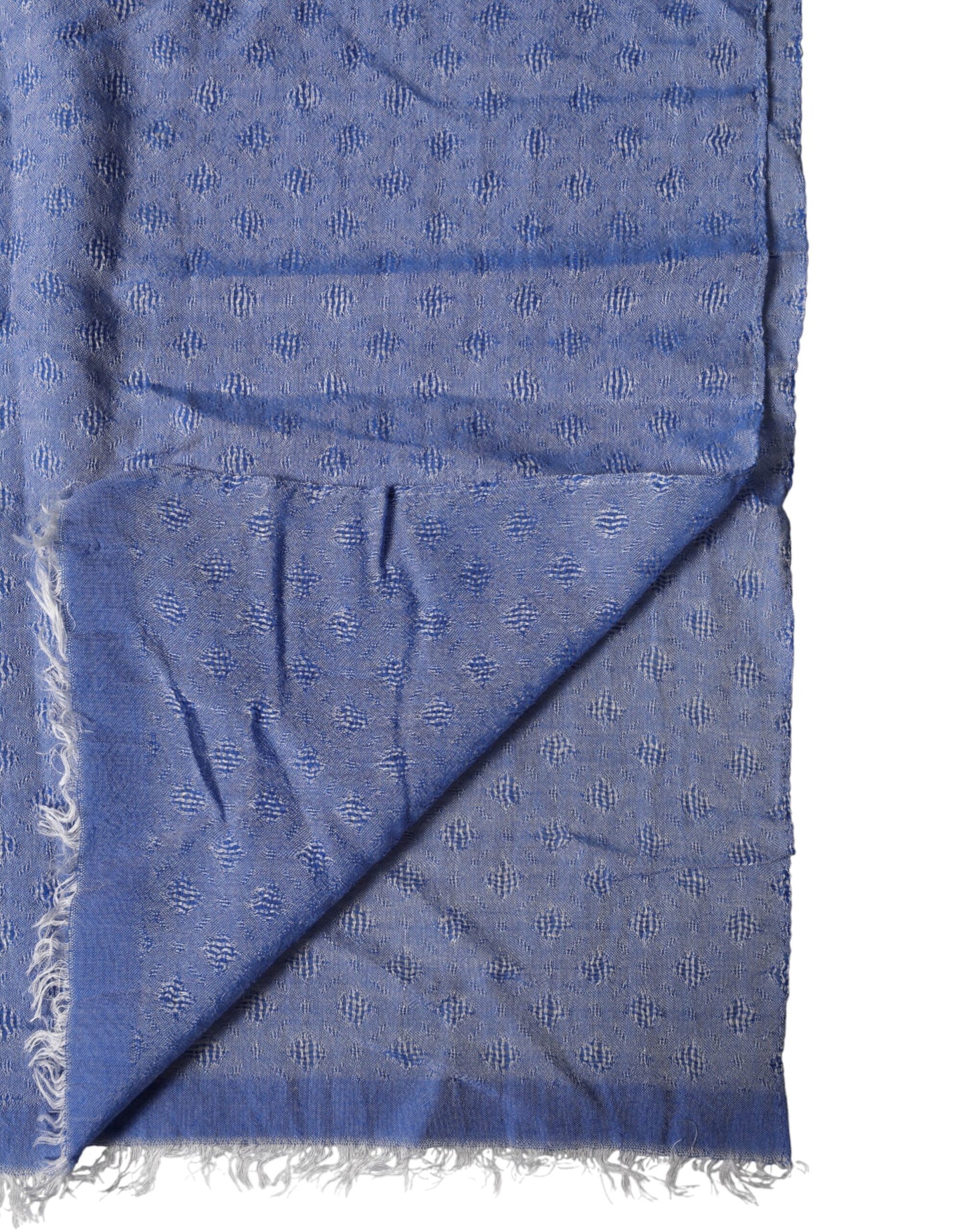 Dolce & Gabbana Blue Lace Stole Cotton Neck Wrap Shawl Scarf Dolce & Gabbana