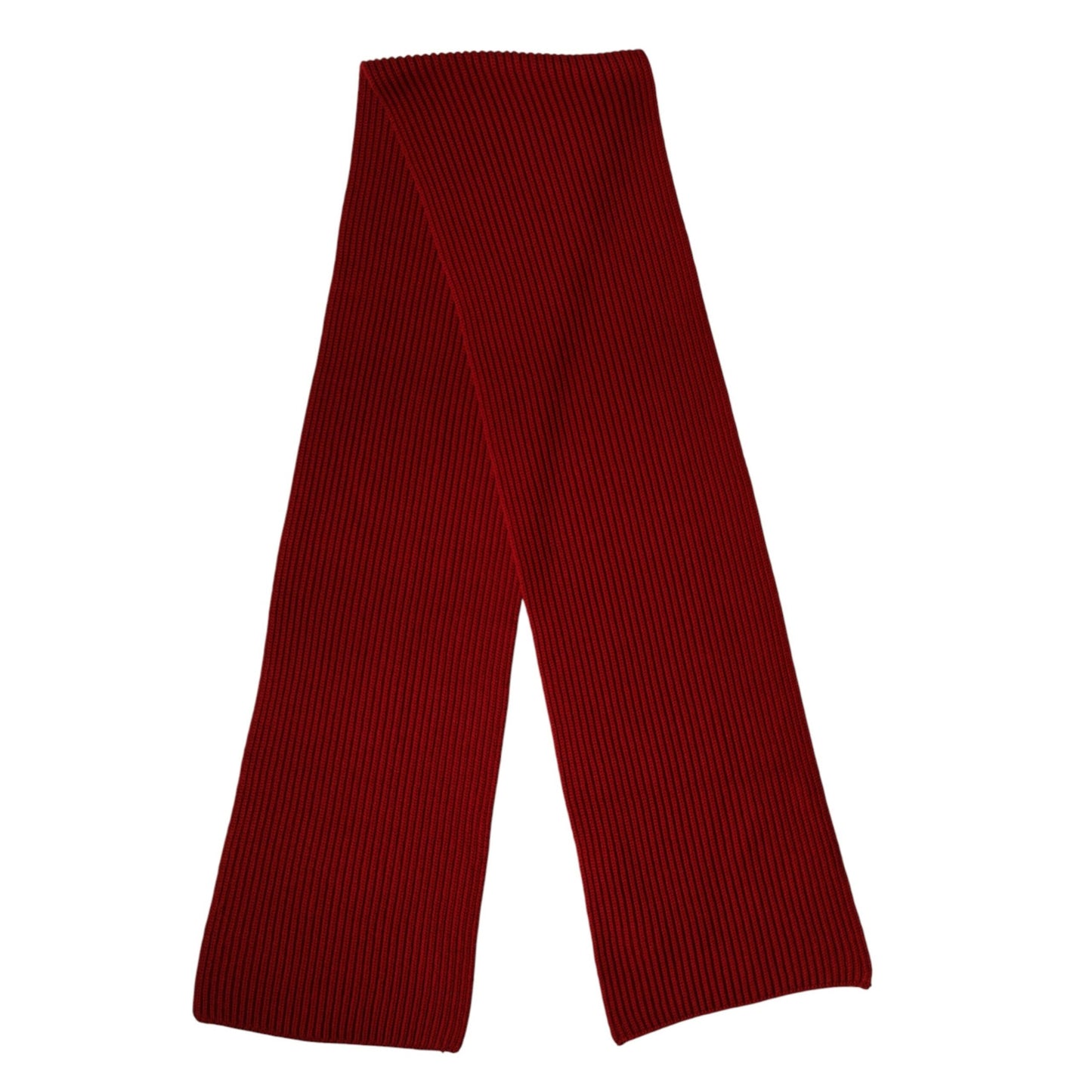 Dolce & Gabbana Red Wool Knitted Neck Wrap Shawl Men Scarf Dolce & Gabbana