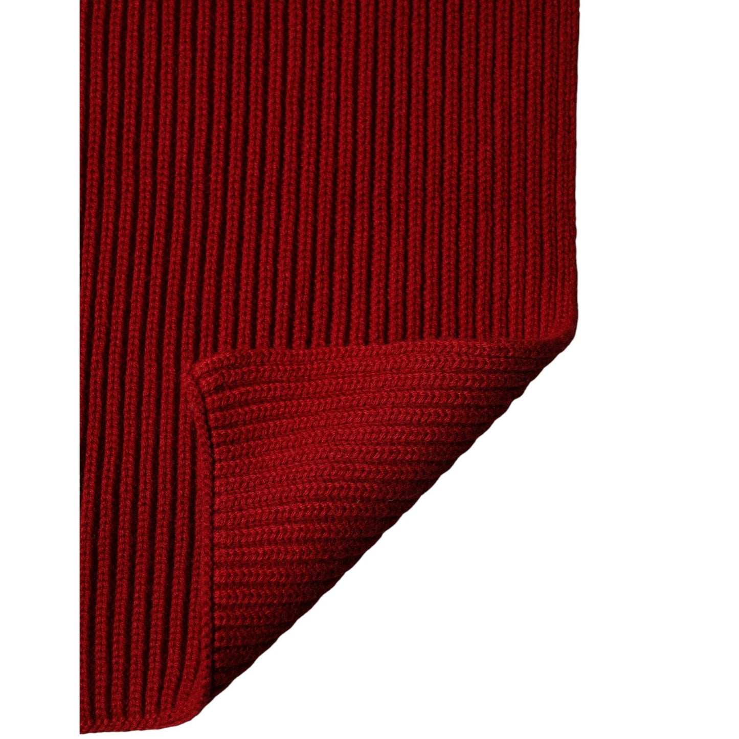 Dolce & Gabbana Red Wool Knitted Neck Wrap Shawl Men Scarf Dolce & Gabbana