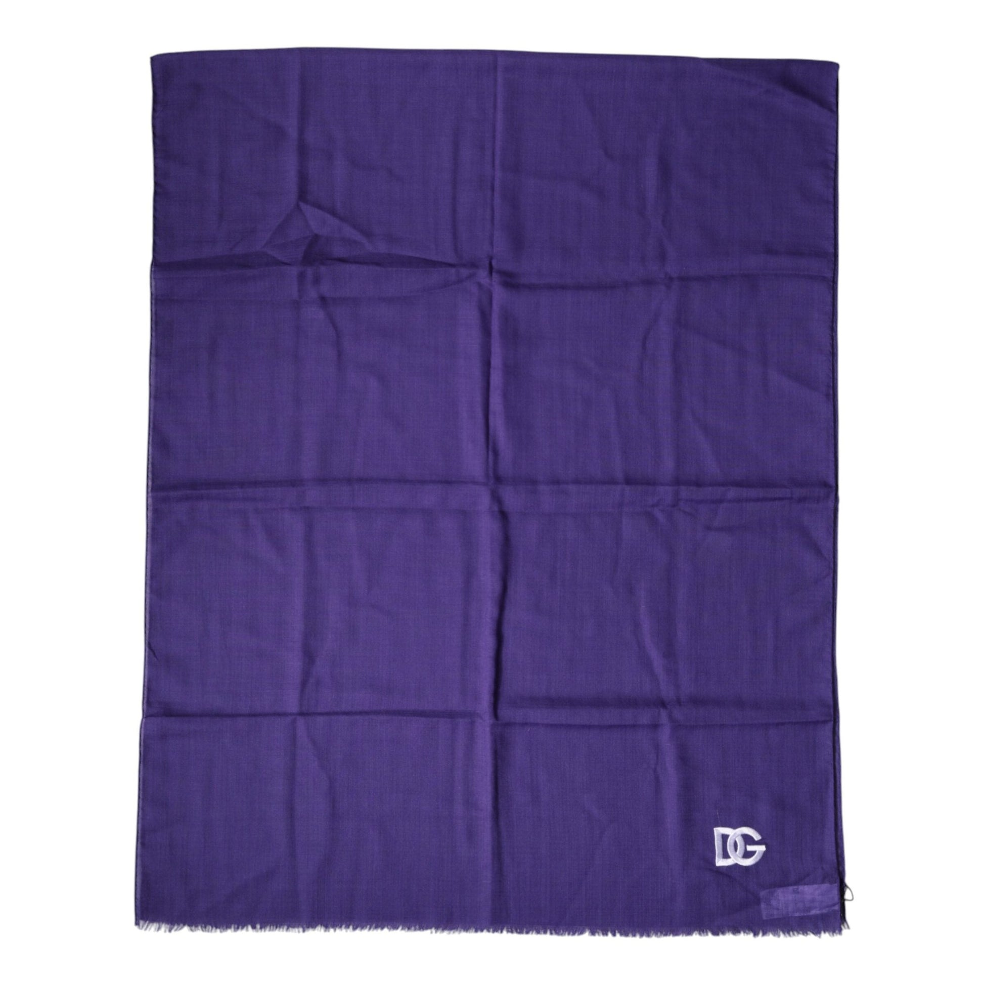 Dolce & Gabbana Purple Lace Stole Cotton Wrap Shawl Scarf Dolce & Gabbana