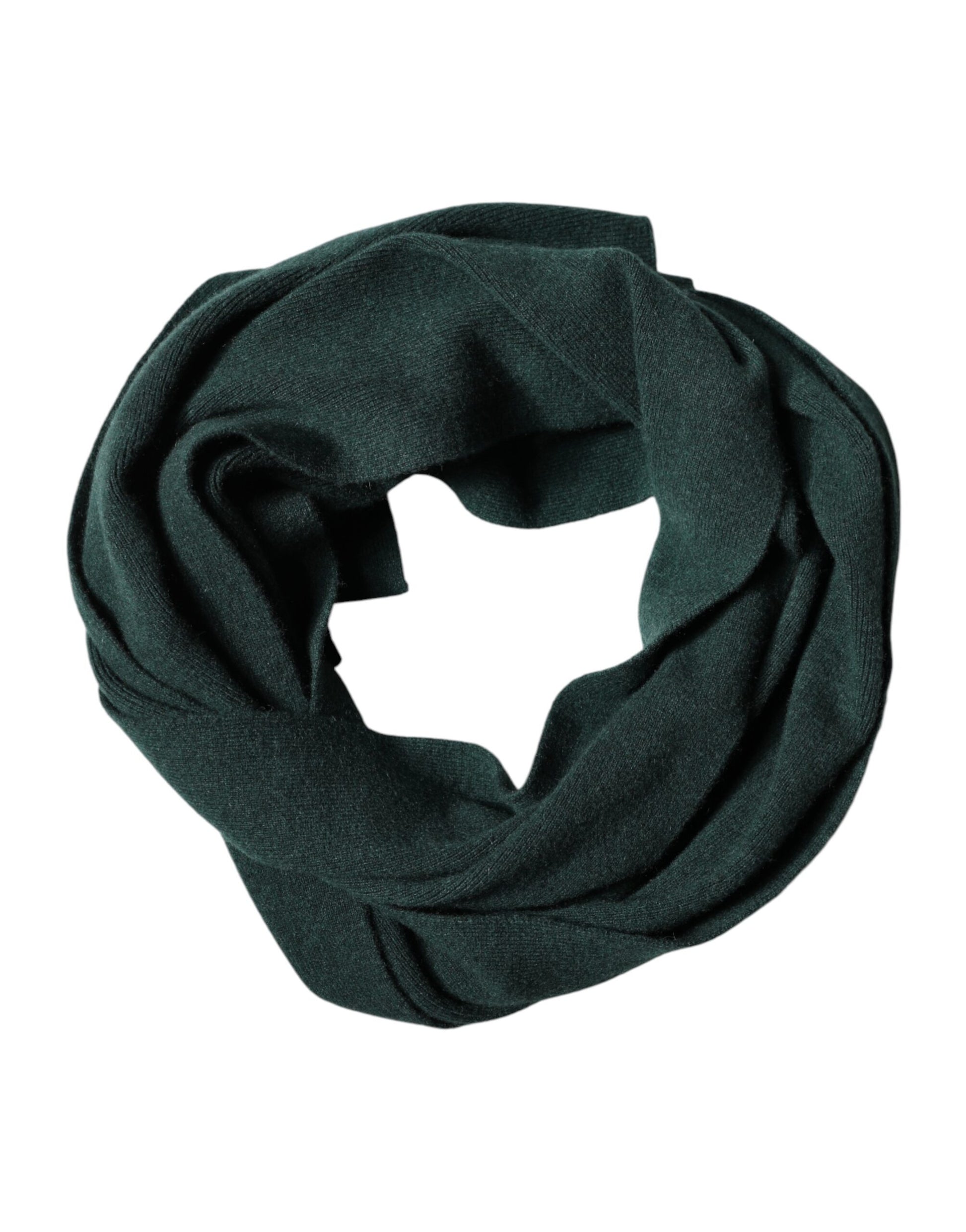 Dolce & Gabbana Green Cashmere Knitted Neck Wrap Shawl Scarf Dolce & Gabbana