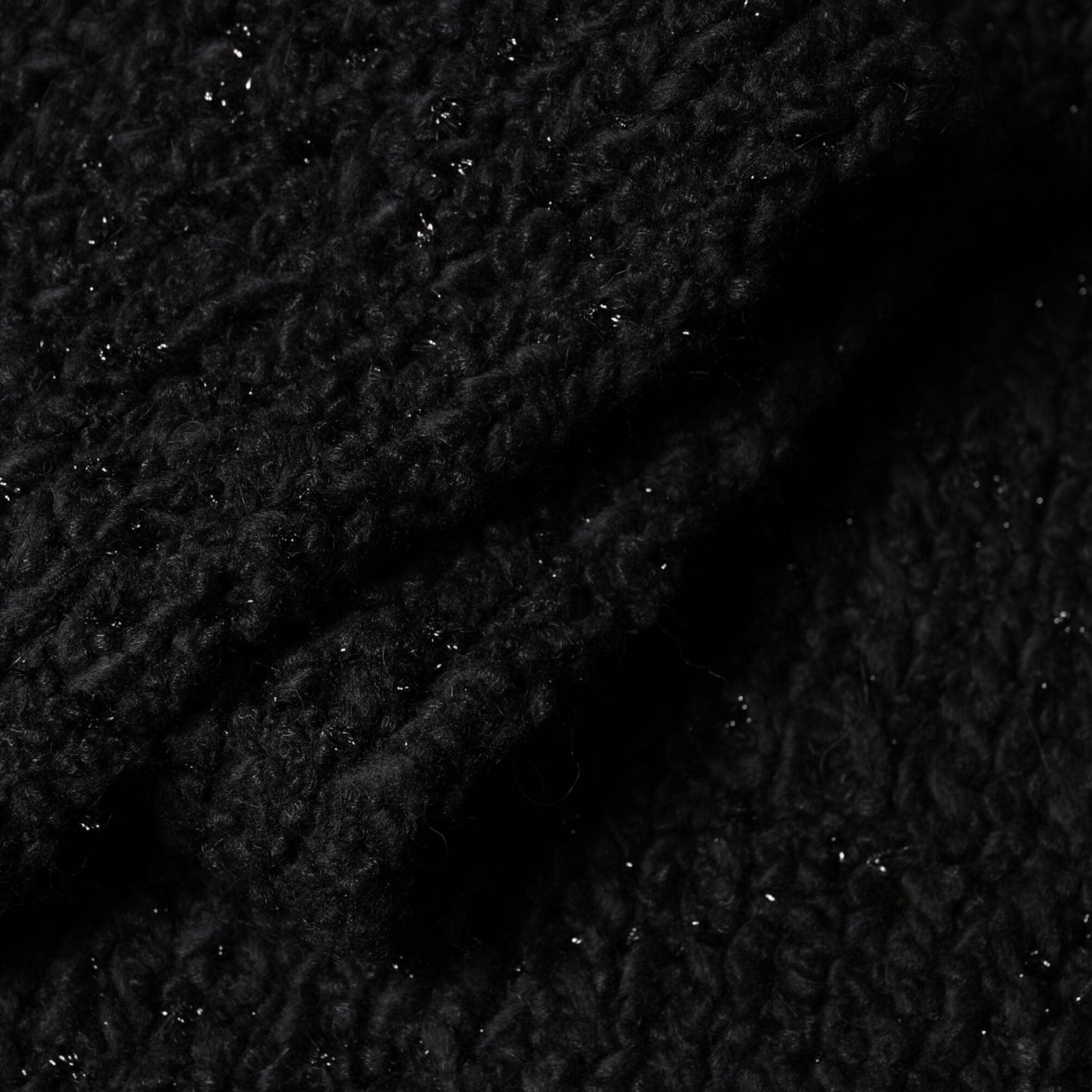 Dolce & Gabbana Black Wool Fringes Neck Wrap Foulard Scarf Dolce & Gabbana