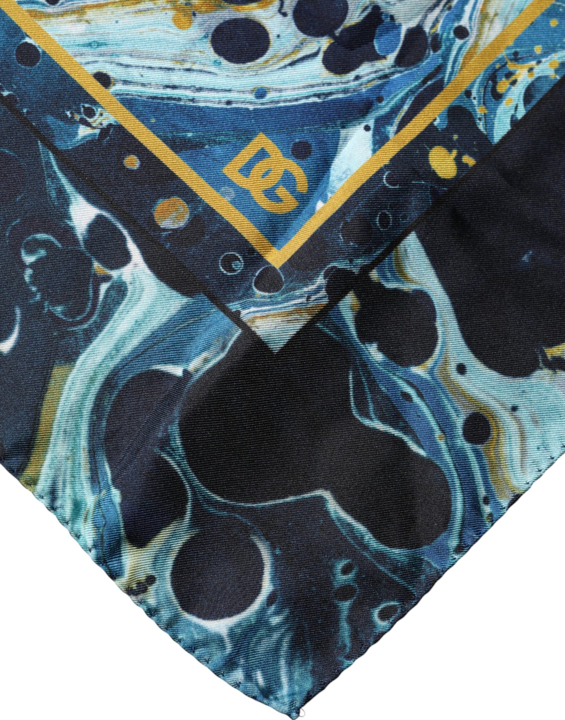 Dolce & Gabbana Multicolor Marble Square Foulard Scarf Dolce & Gabbana