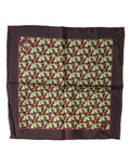 Dolce & Gabbana Brown Cactus Print Square Handkerchief Scarf - Eljoys Fashion 