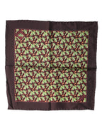 Dolce & Gabbana Brown Cactus Print Square Handkerchief Scarf - Eljoys Fashion 