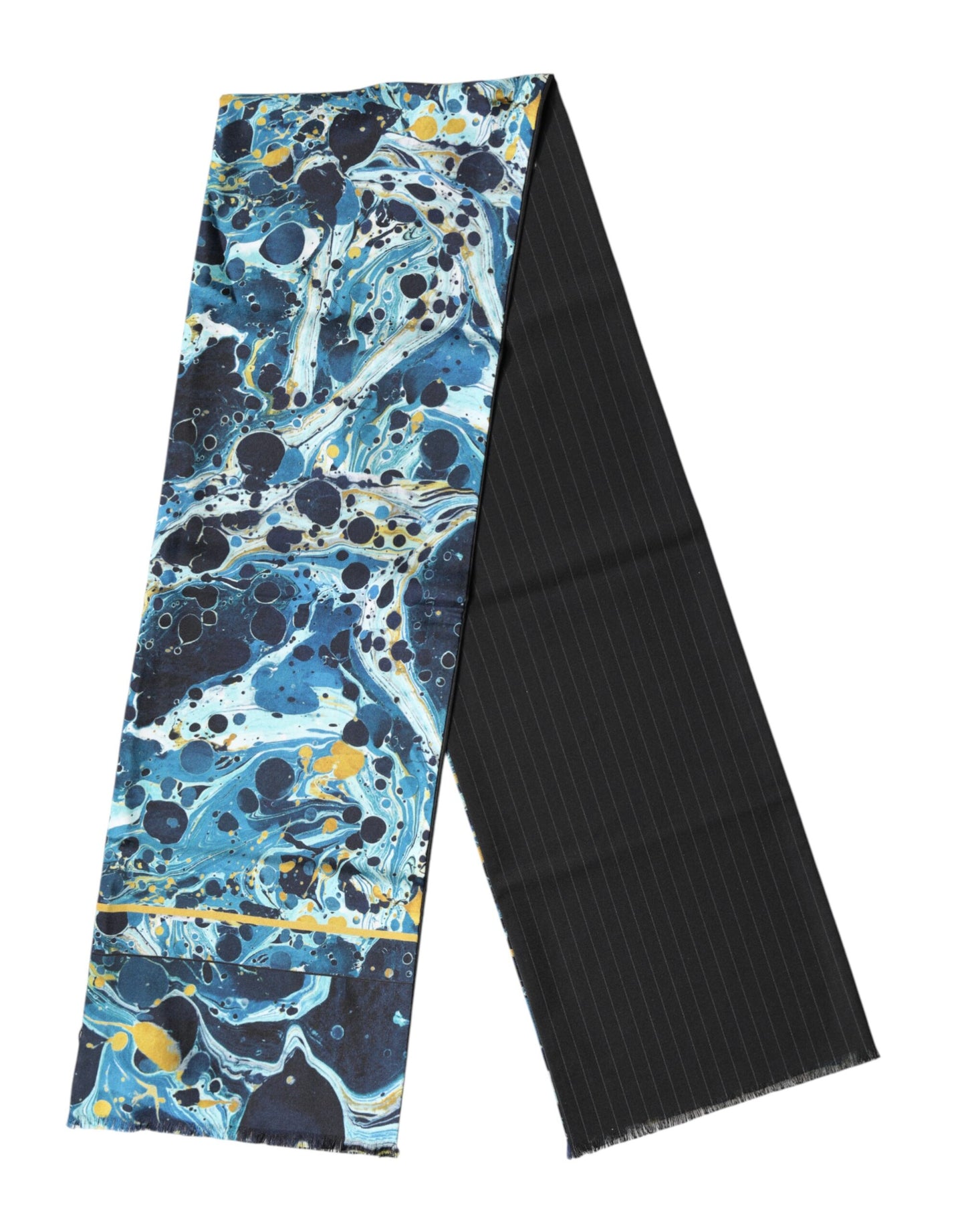 Dolce & Gabbana Multicolor Marble Neck Wrap Foulard Scarf Dolce & Gabbana