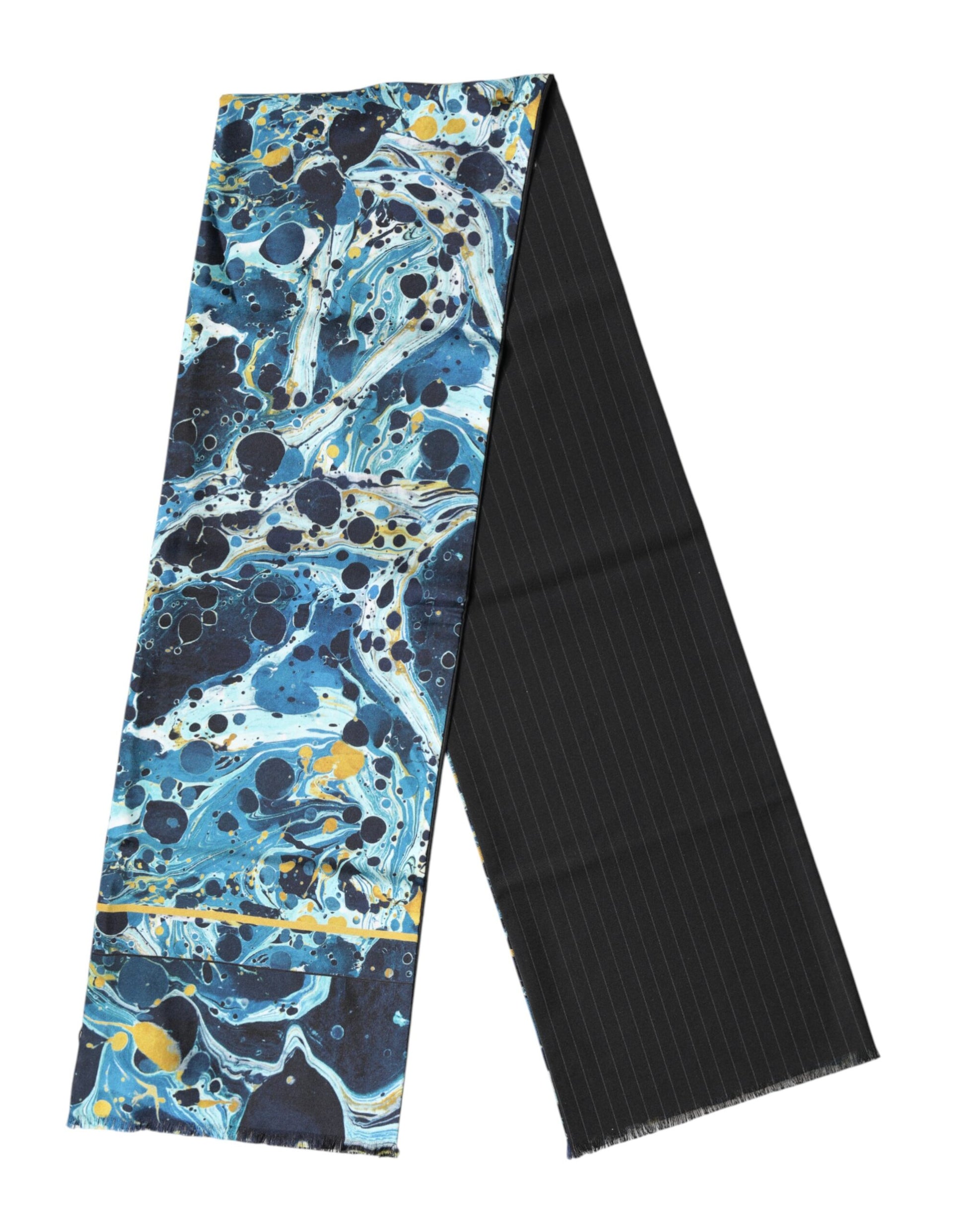 Dolce & Gabbana Multicolor Marble Neck Wrap Foulard Scarf Dolce & Gabbana
