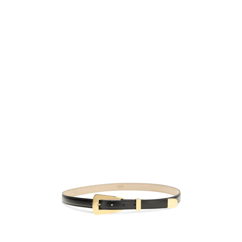 Khaite Black Calf Leather Bos Taurus Regular Belt Khaite