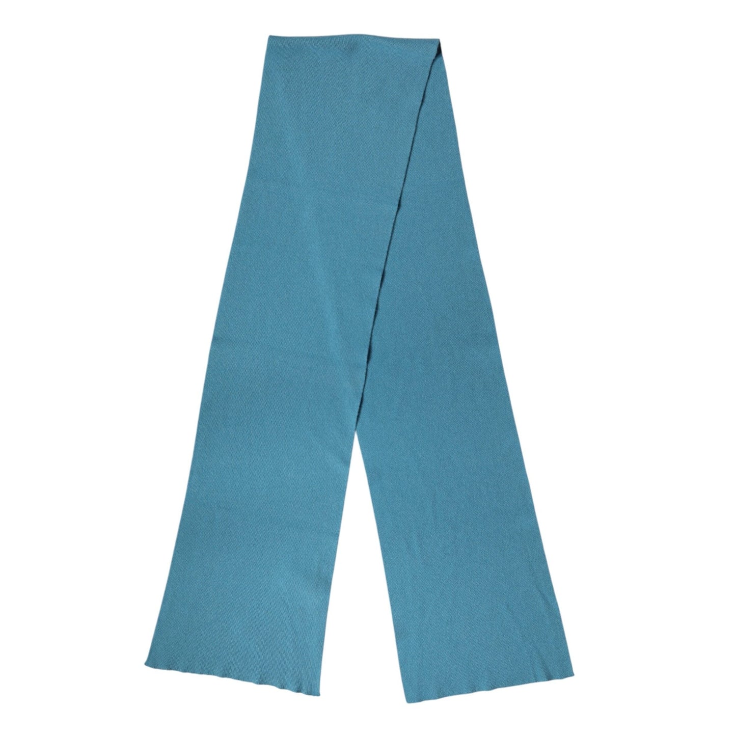 Dolce & Gabbana Blue Cashmere Knit Neck Wrap Shawl Scarf Dolce & Gabbana