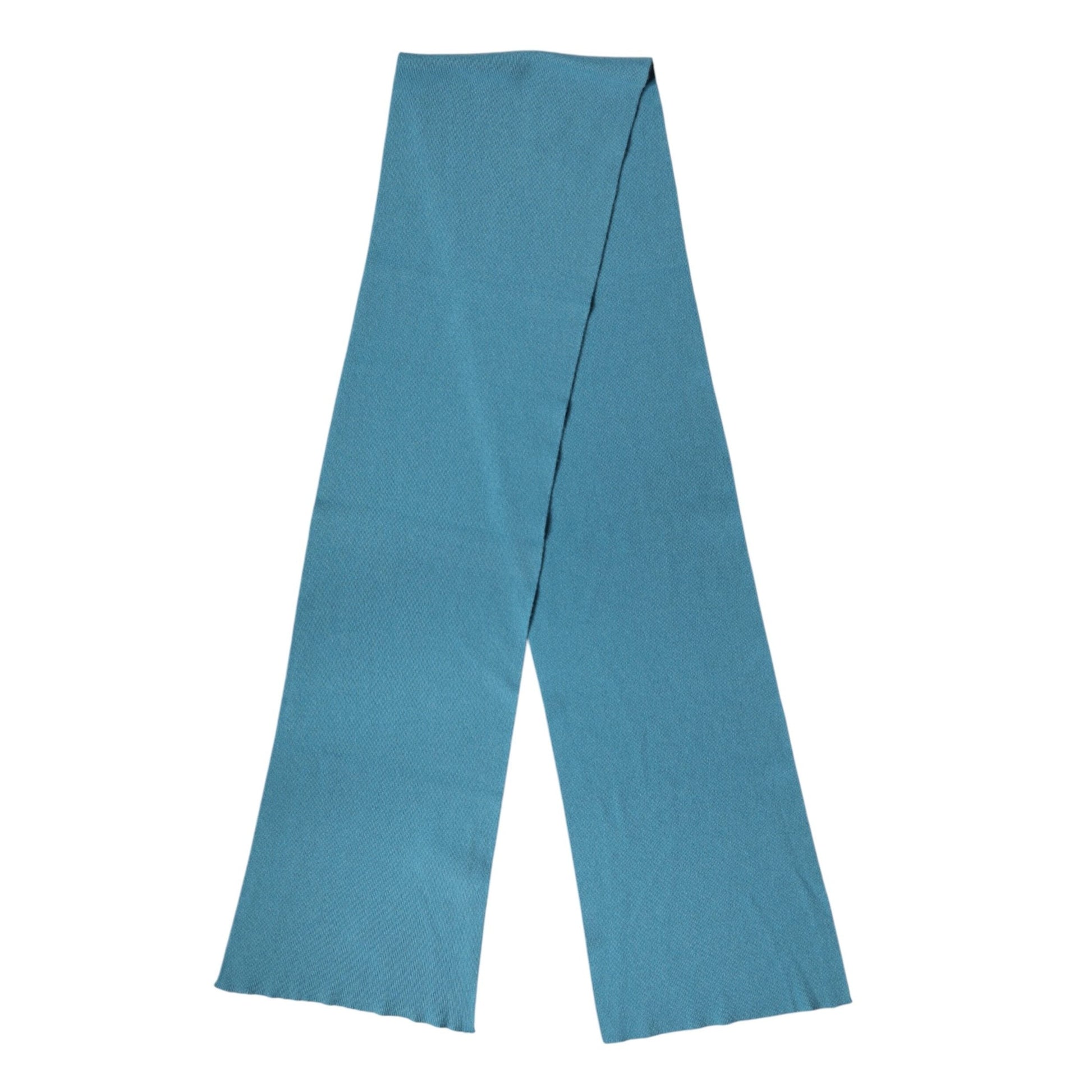 Dolce & Gabbana Blue Cashmere Knit Neck Wrap Shawl Scarf Dolce & Gabbana