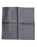 Dolce & Gabbana Blue Patterned Silk Square Handkerchief Scarf - Eljoys Fashion 