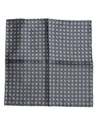 Dolce & Gabbana Blue Patterned Silk Square Handkerchief Scarf - Eljoys Fashion 