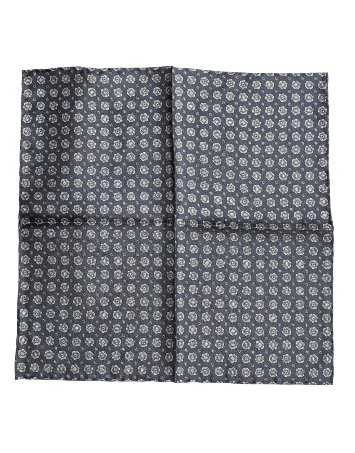 Dolce & Gabbana Blue Patterned Silk Square Handkerchief Scarf - Eljoys Fashion 