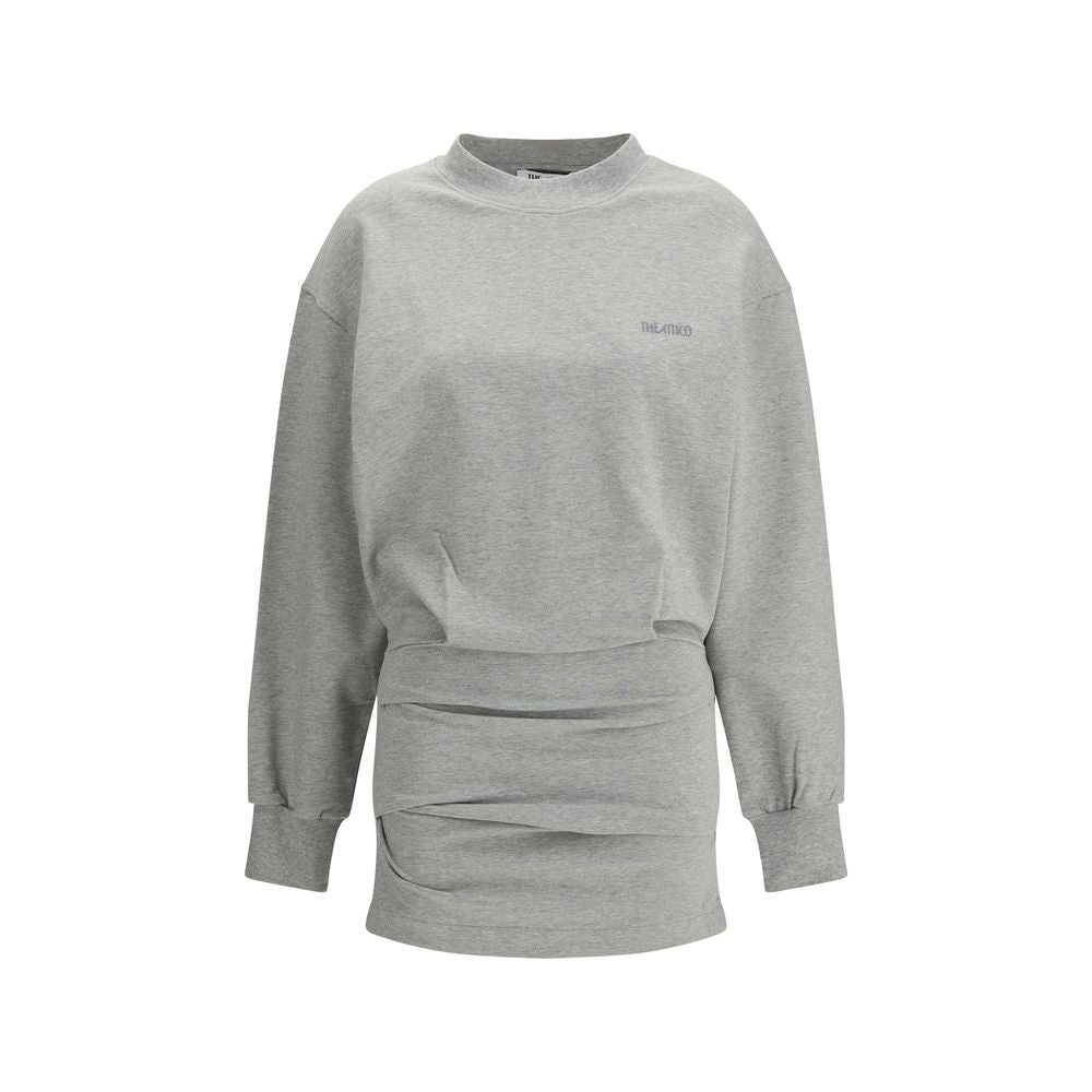 The Attico Gray Cotton Casual Dress The Attico