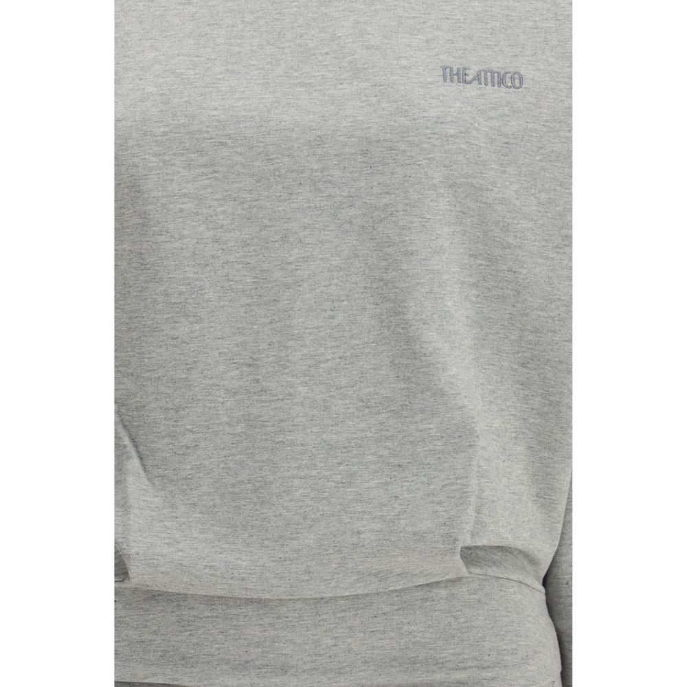 The Attico Gray Cotton Casual Dress The Attico