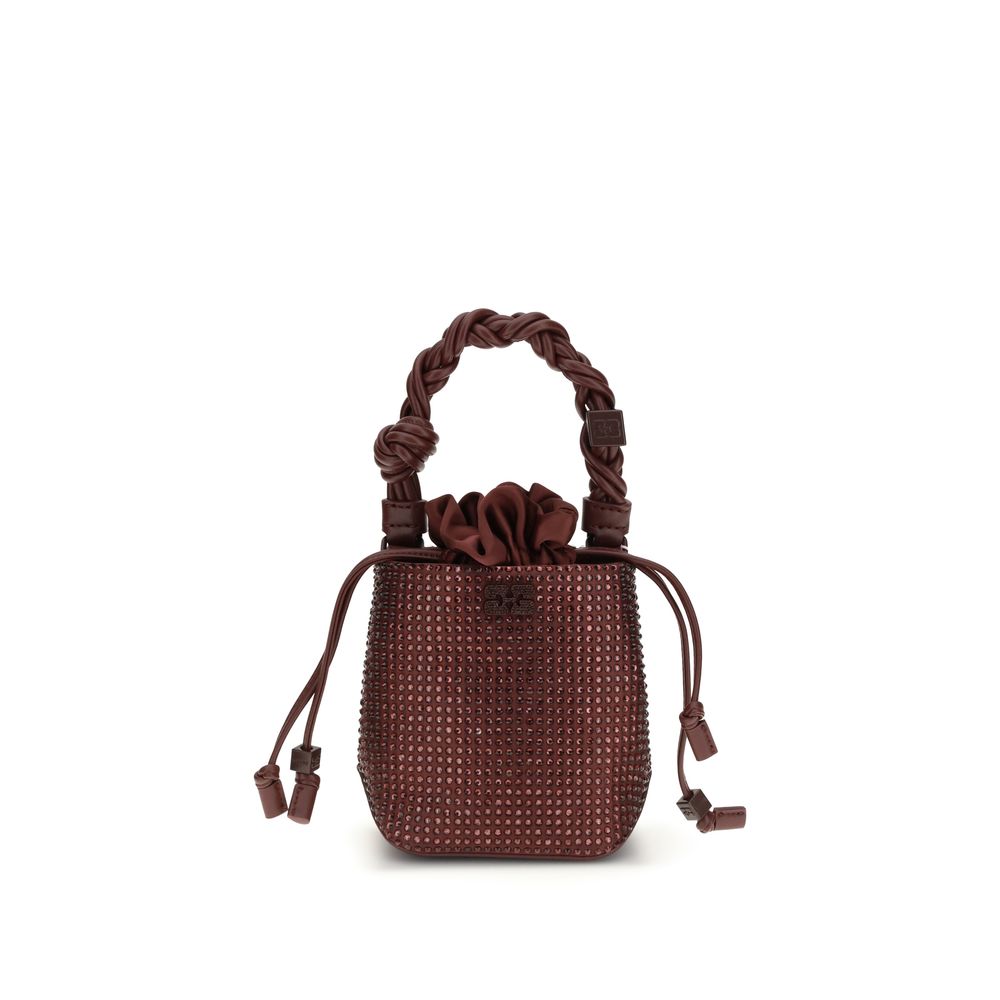 Ganni Bordeaux Recycled Polyester Handbag Ganni