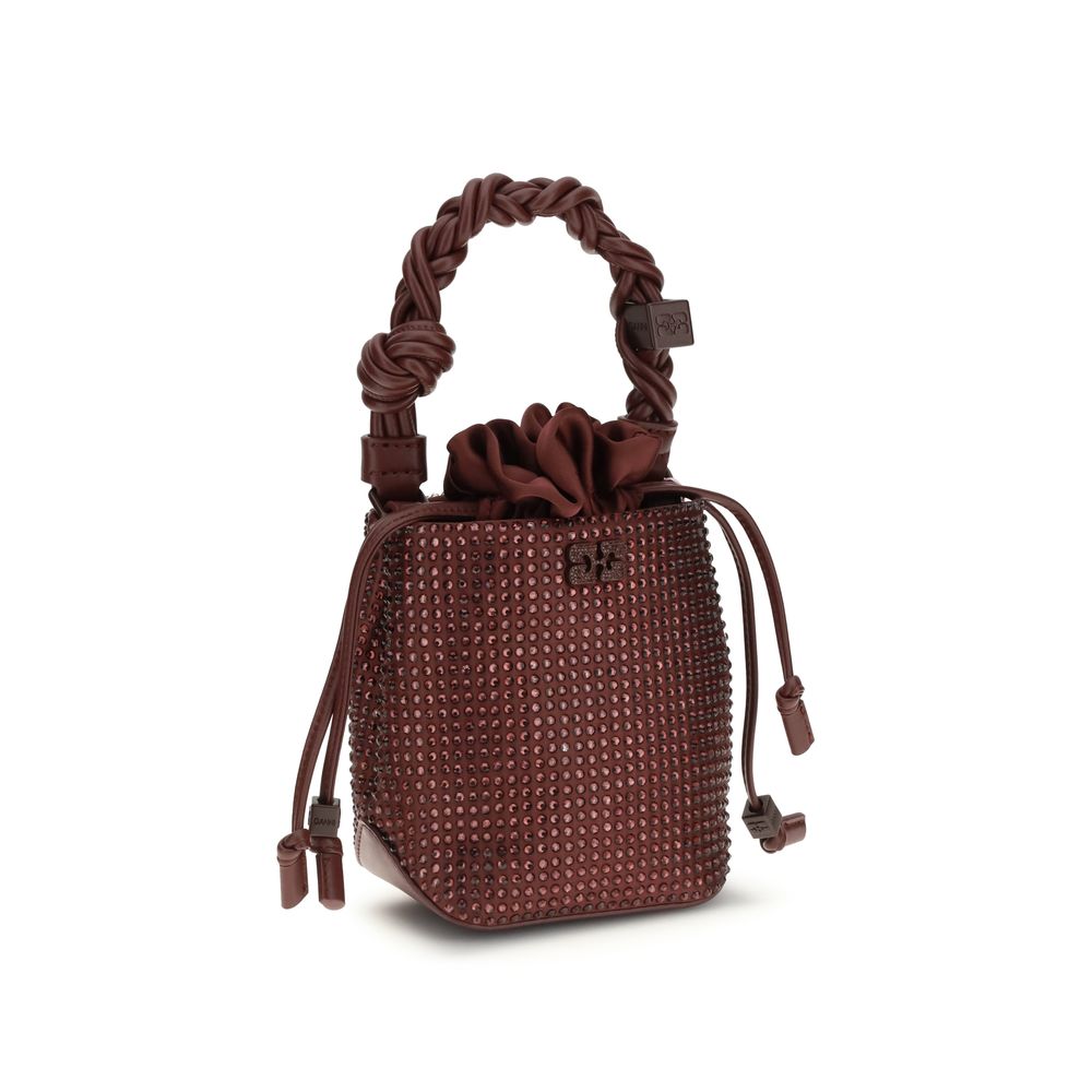 Ganni Bordeaux Recycled Polyester Handbag Ganni