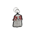 Ganni White Recycled Leather Keychain Ganni
