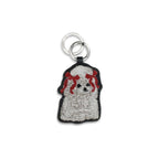 Ganni White Recycled Leather Keychain Ganni