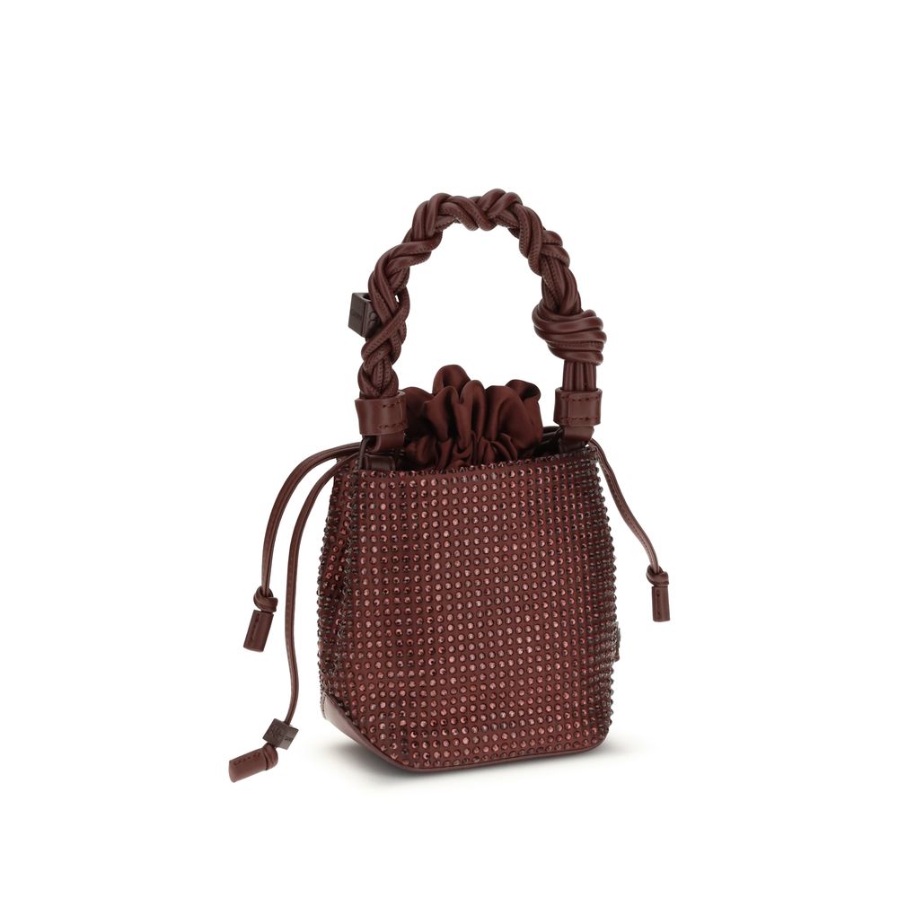 Ganni Bordeaux Recycled Polyester Handbag Ganni