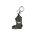 Ganni Black Recycled Leather Keychain Ganni