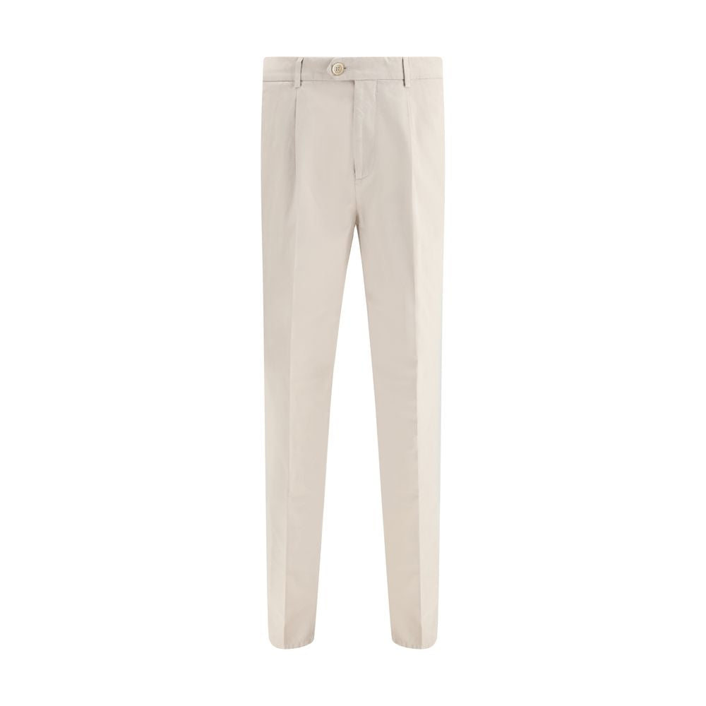 Brunello Cucinelli Cream Cotton Casual Pants Brunello Cucinelli