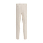 Brunello Cucinelli Cream Cotton Casual Pants Brunello Cucinelli