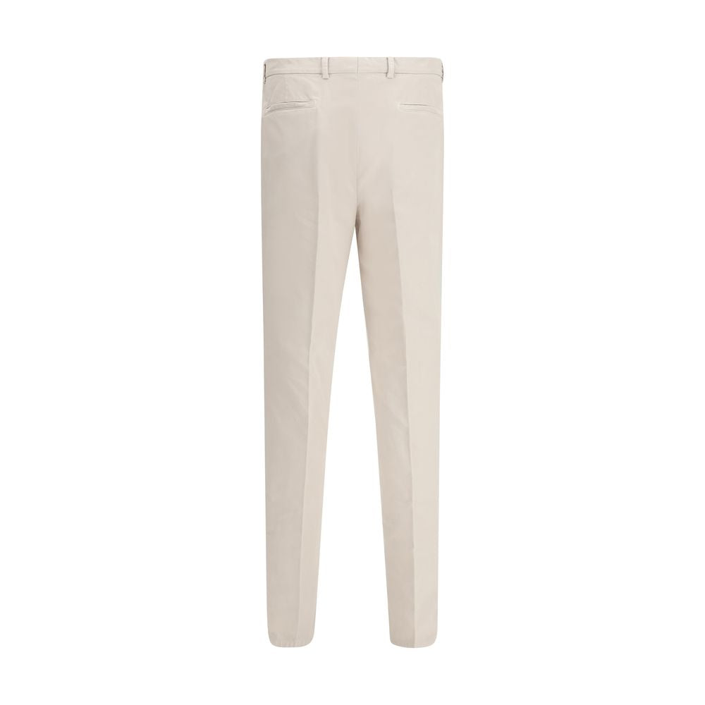 Brunello Cucinelli Cream Cotton Casual Pants Brunello Cucinelli