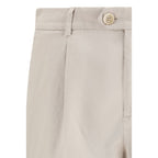 Brunello Cucinelli Cream Cotton Casual Pants Brunello Cucinelli