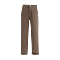 Brunello Cucinelli Brown Cotton Relaxed Fit Jeans Brunello Cucinelli
