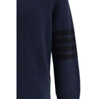 Thom Browne Blue Cotton Sweatshirt