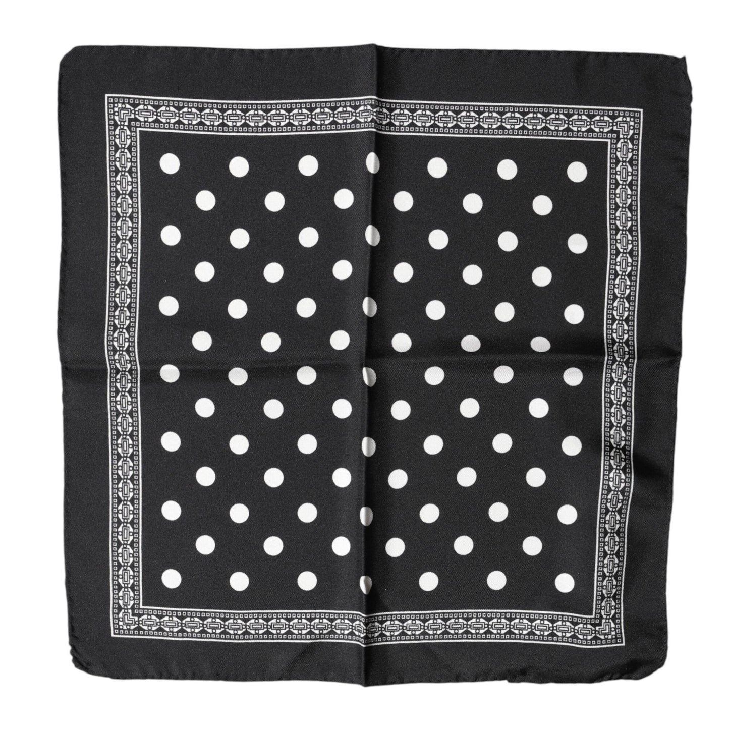 Dolce & Gabbana Black Polka Dot Square Handkerchief Scarf Dolce & Gabbana