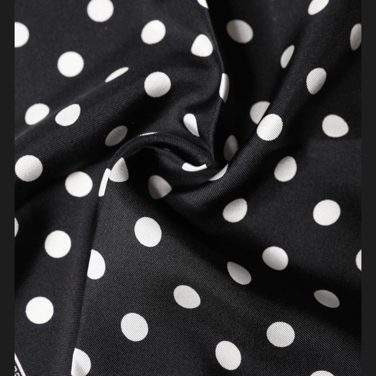 Dolce & Gabbana Black Polka Dot Square Handkerchief Scarf Dolce & Gabbana