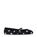 Black fabric ballet flats by Dolce & Gabbana with rounded toes and elegant design, perfect for stylish everyday wear.