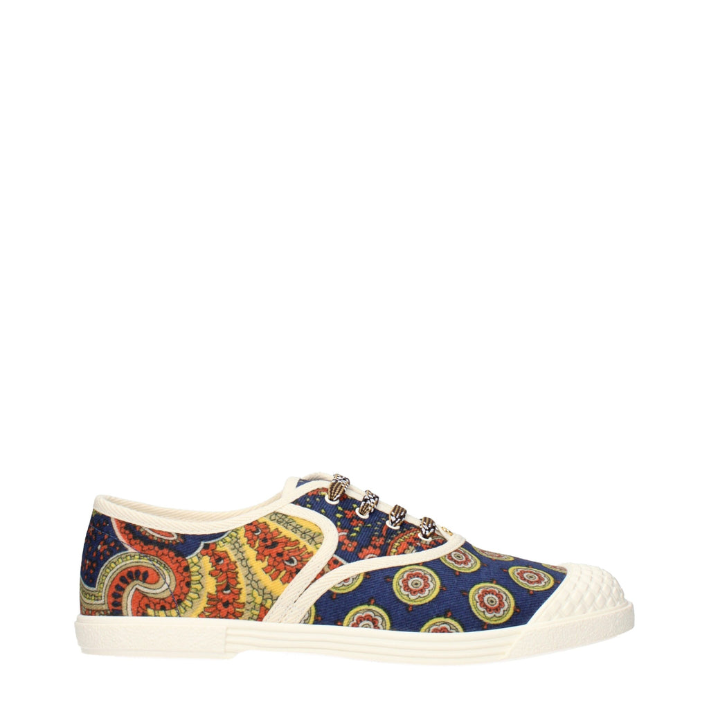 Valentino Garavani multicolor fabric low top sneakers with stylish design and white rubber soles.