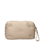 Maison Margiela beige leather clutch bag with sleek design and minimalist style, perfect for elegant evening or daytime use.