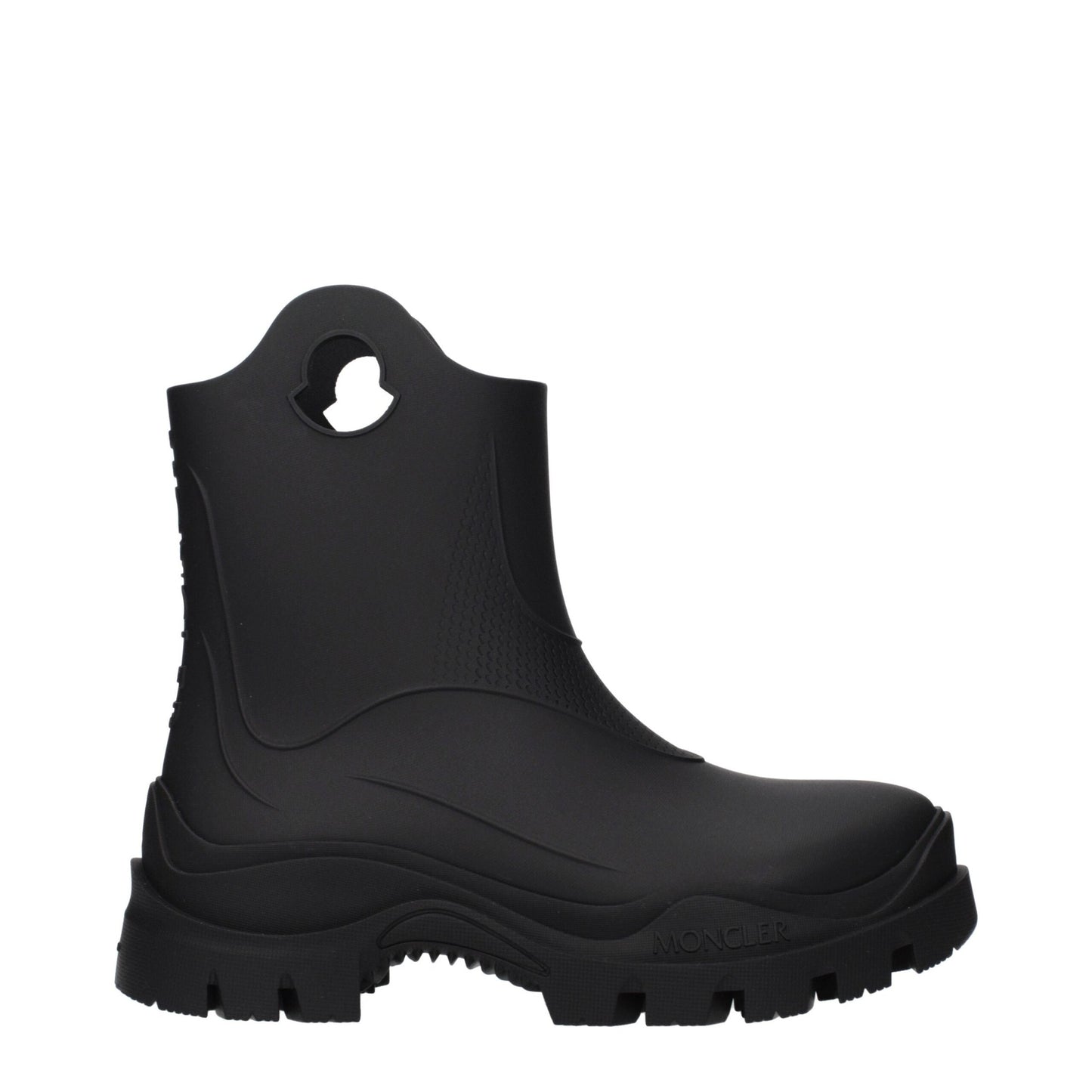 Moncler Black Cotton Ankle Boots Moncler