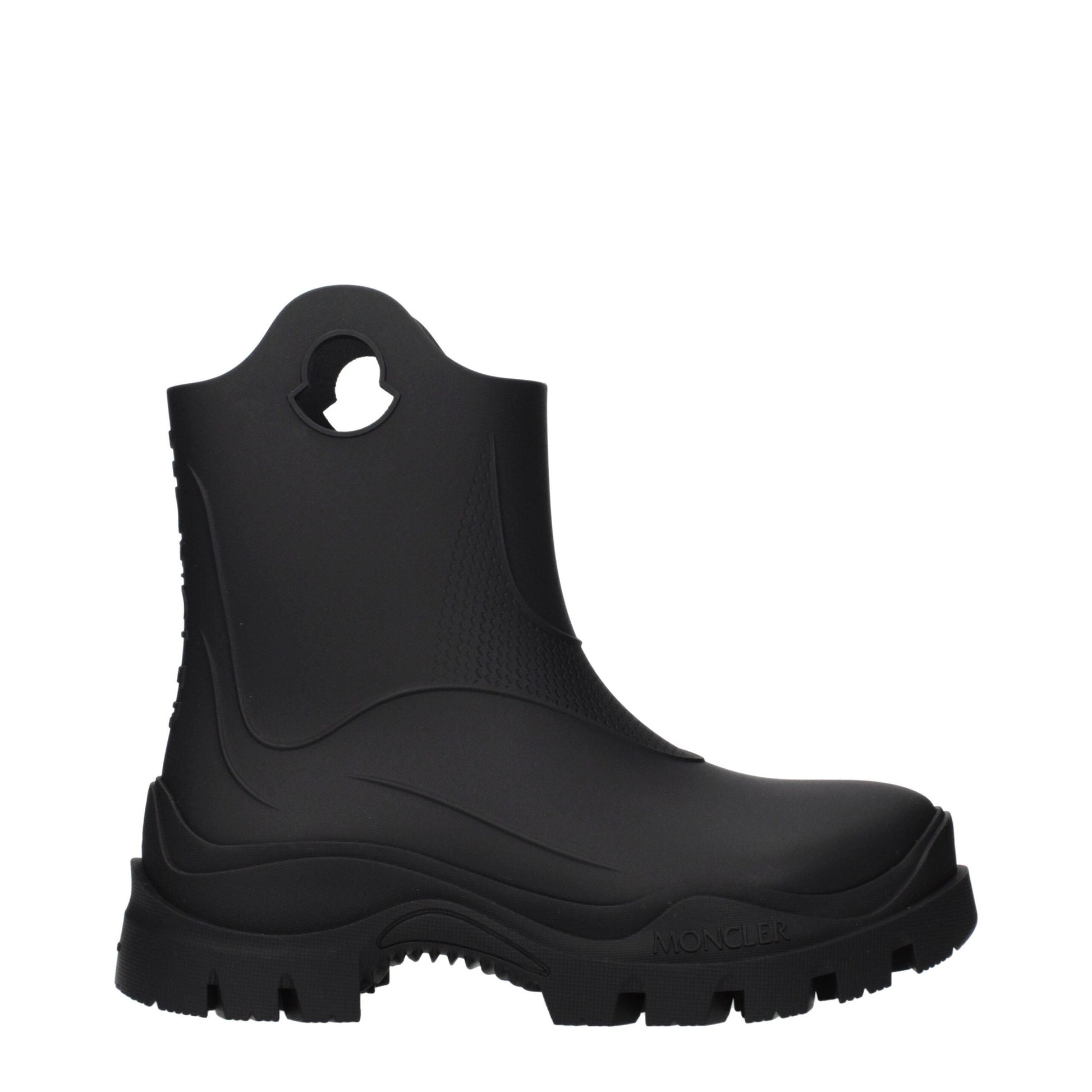 Moncler Black Cotton Ankle Boots Moncler