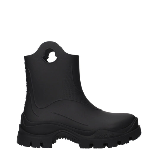 Moncler Black Cotton Ankle Boots Moncler