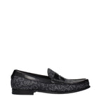 Dolce & Gabbana Black Fabric Slip-On Loafers Dolce & Gabbana