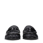 Dolce & Gabbana Black Fabric Slip-On Loafers Dolce & Gabbana