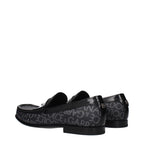 Dolce & Gabbana Black Fabric Slip-On Loafers Dolce & Gabbana