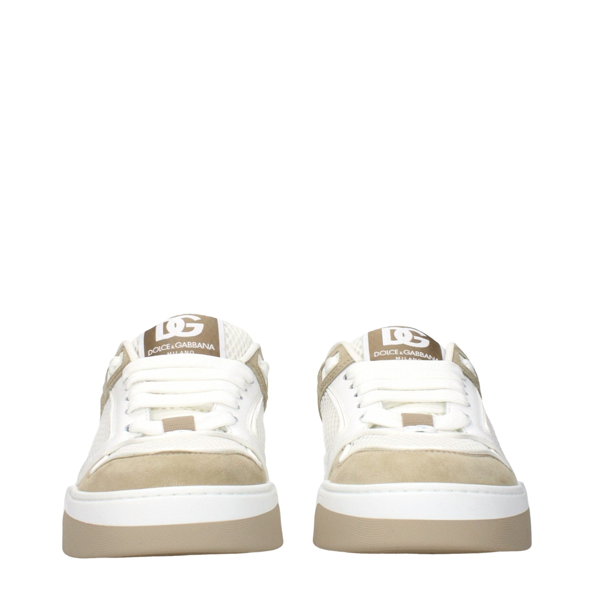 Dolce & Gabbana White Fabric Low Top Sneakers Dolce & Gabbana