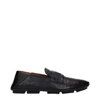 Black leather slip-on loafers by Dolce & Gabbana with sleek design and detailed stitching on a neutral background.