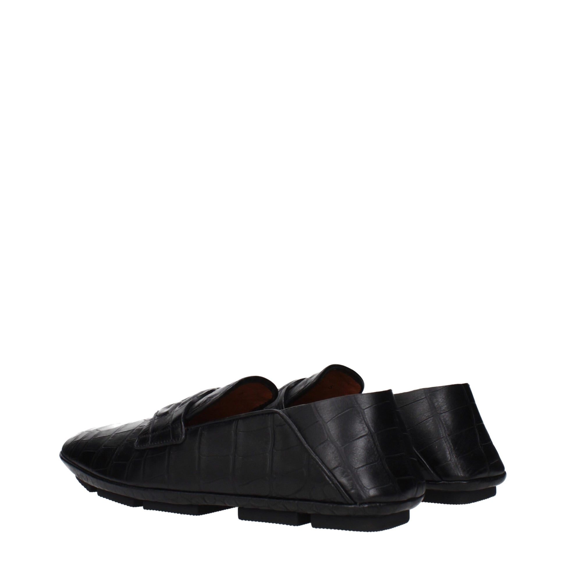 Dolce & Gabbana Black Leather Slip-On Loafers Dolce & Gabbana