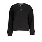 Tommy Hilfiger Nero cotton men's sweatshirt with crew neck and long sleeves, in black, featuring subtle branding.