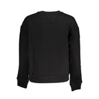 Tommy Hilfiger men's Nero cotton sweatshirt with crew neck and long sleeves, displayed on a hanger.