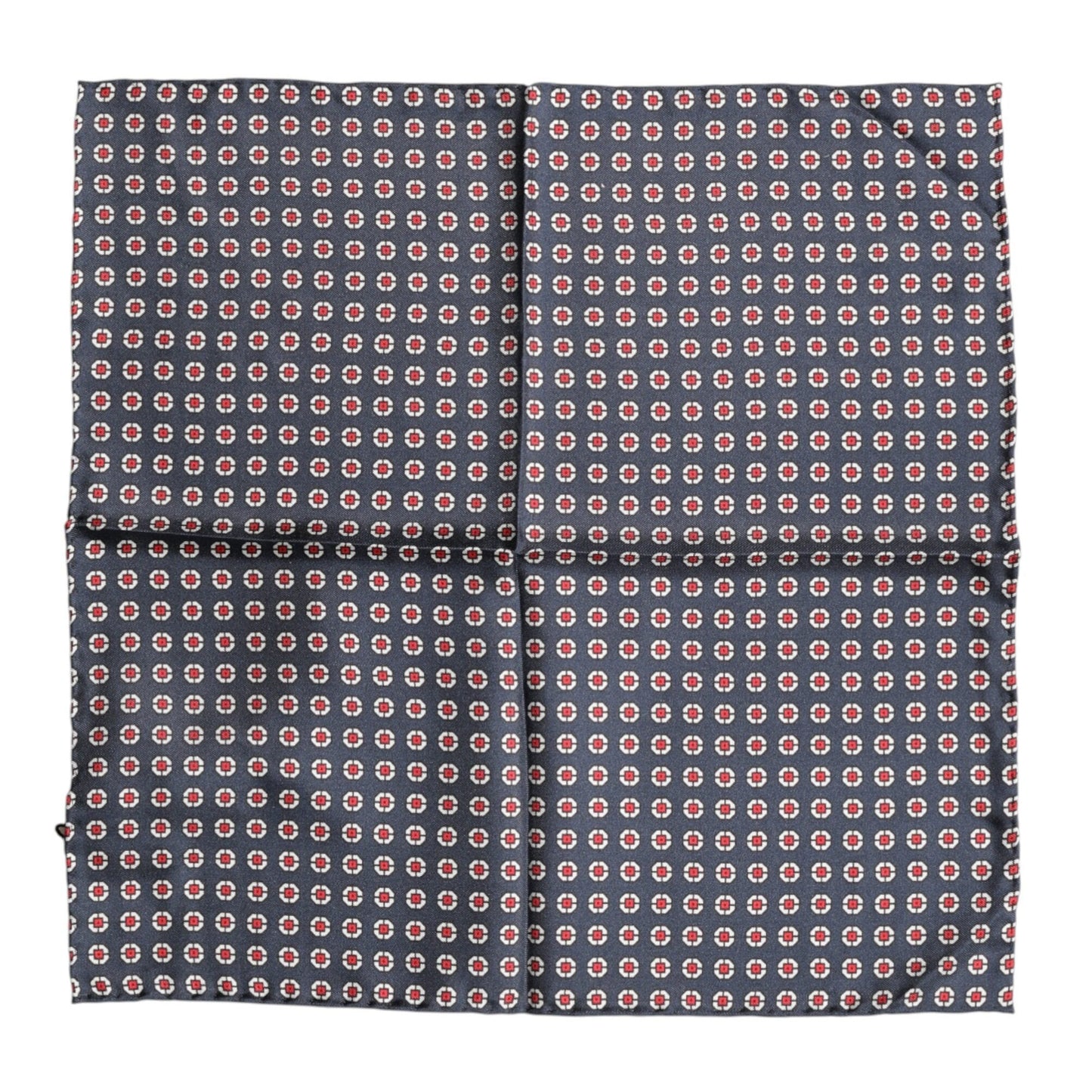 Dolce & Gabbana Blue Patterned Silk Square Handkerchief Scarf Dolce & Gabbana