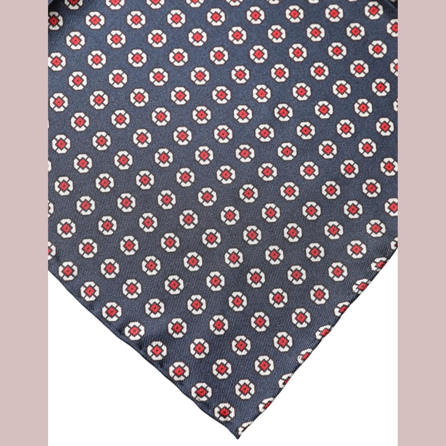 Dolce & Gabbana Blue Patterned Silk Square Handkerchief Scarf Dolce & Gabbana