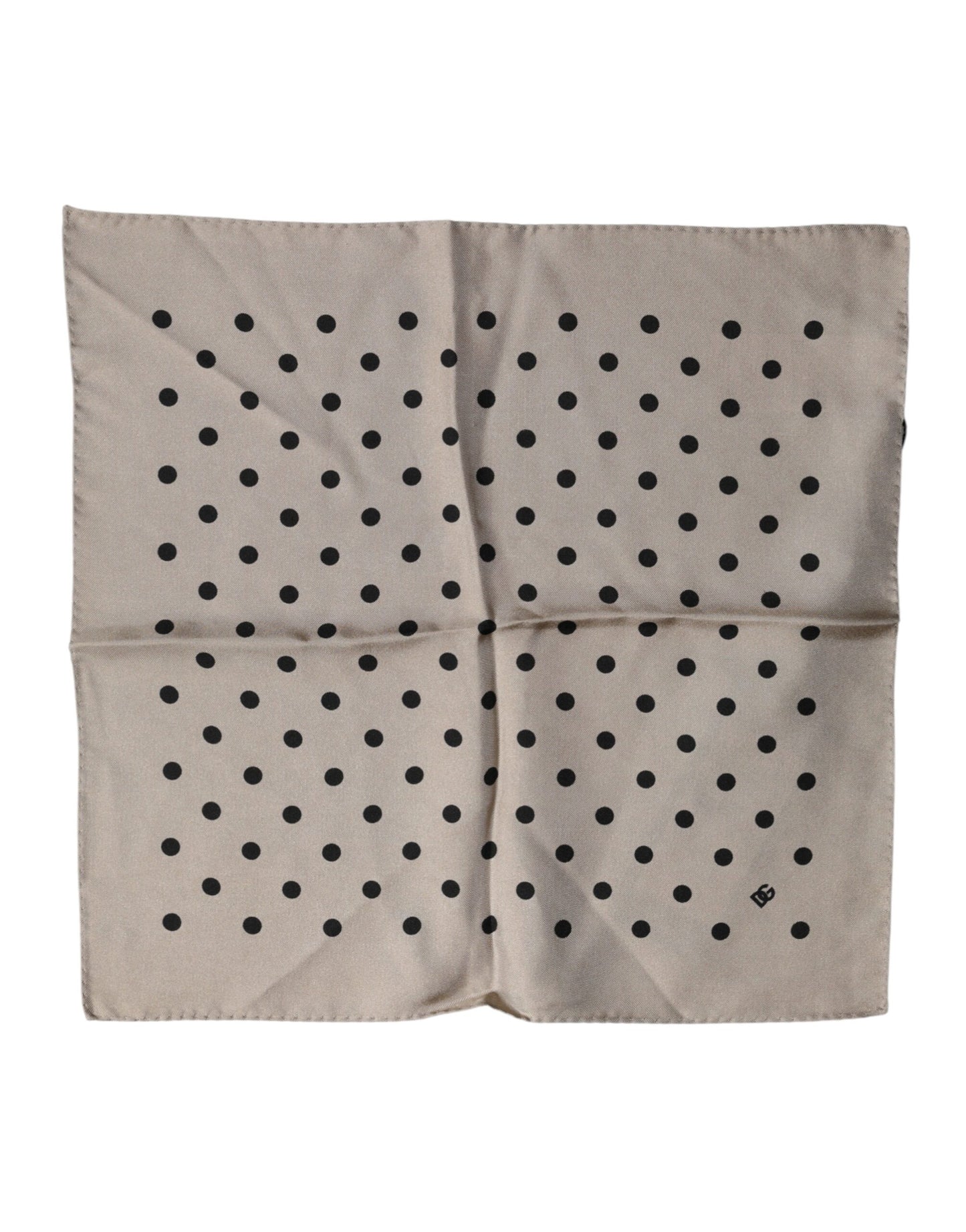 Dolce & Gabbana Brown Polka Dot Square Handkerchief Scarf Dolce & Gabbana